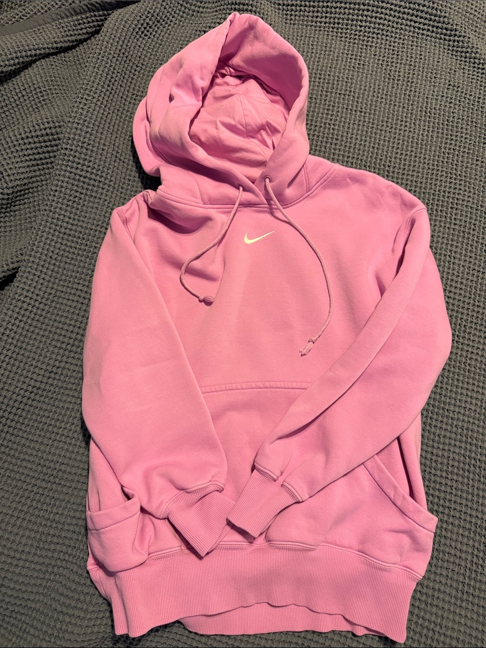 Nike Pink Pullover Hoodie with White Swoosh